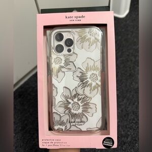 Kate Spade Floral iPhone Case - White and Gold